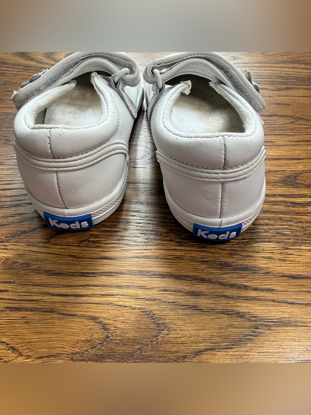 Keds Ella White Girls' Classic Leather Mary Jane Sneakers Hook & Loop Size 8.5 - Picture 7 of 11